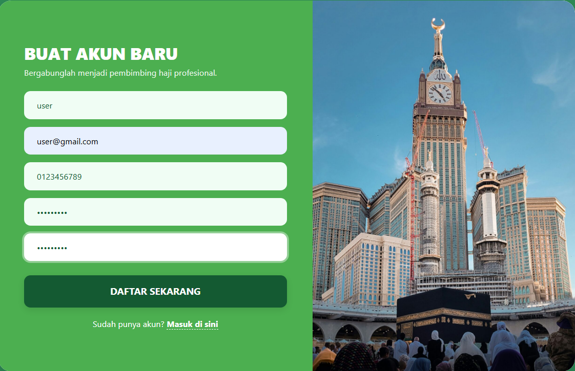 Langkah 2 Form Register